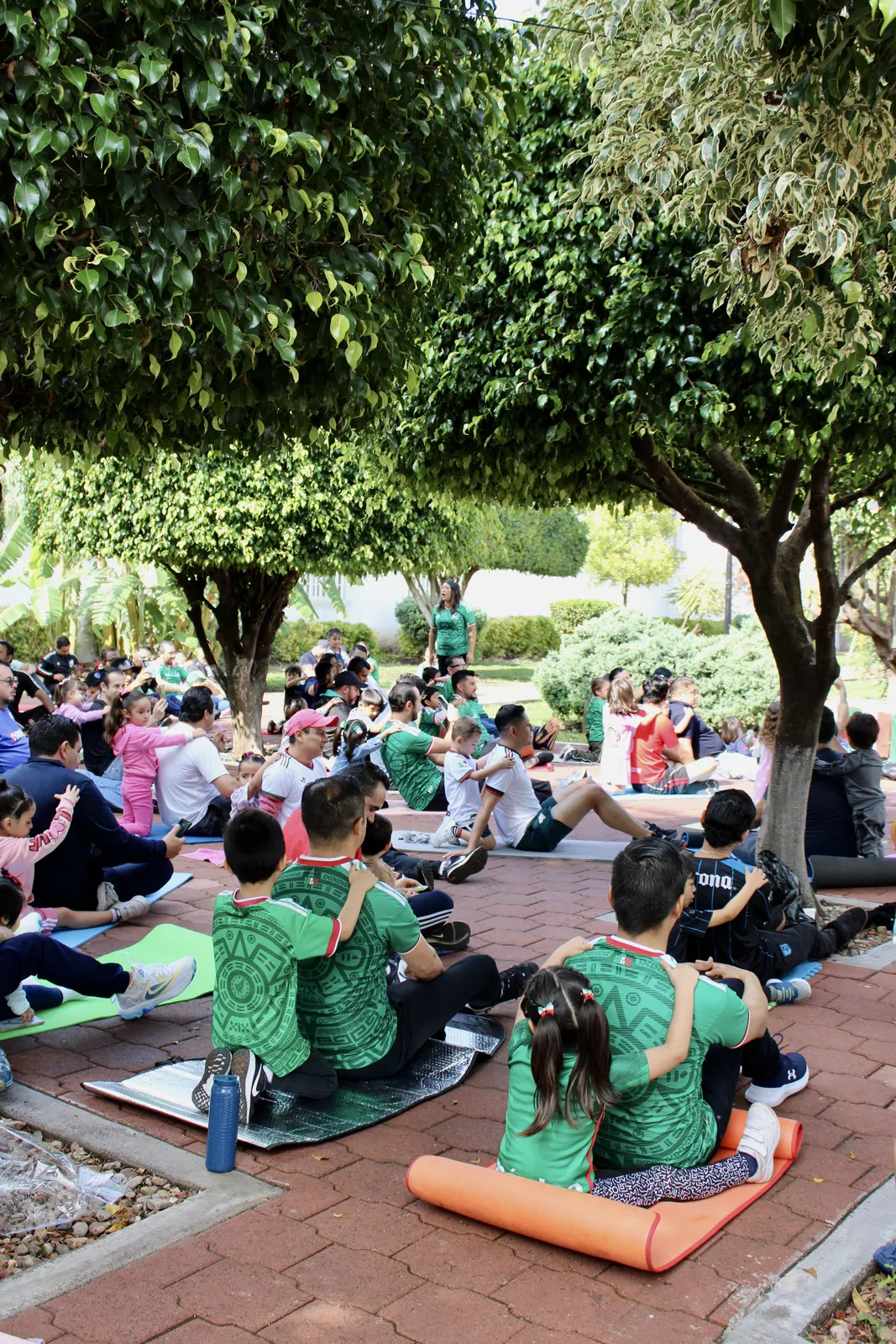 Yoga class at the park